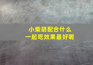 小柴胡配合什么一起吃效果最好呢