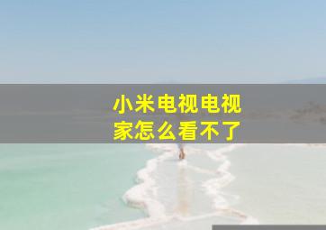 小米电视电视家怎么看不了