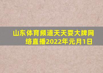 山东体育频道天天耍大牌网络直播2022年元月1日