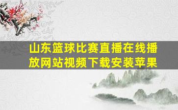 山东篮球比赛直播在线播放网站视频下载安装苹果