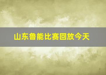 山东鲁能比赛回放今天