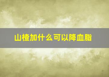 山楂加什么可以降血脂