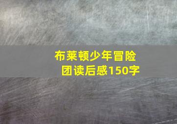 布莱顿少年冒险团读后感150字