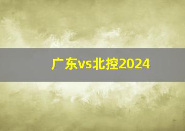 广东vs北控2024