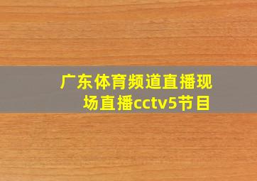 广东体育频道直播现场直播cctv5节目