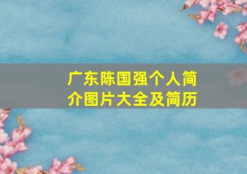 广东陈国强个人简介图片大全及简历