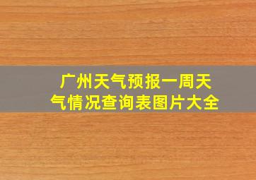 广州天气预报一周天气情况查询表图片大全