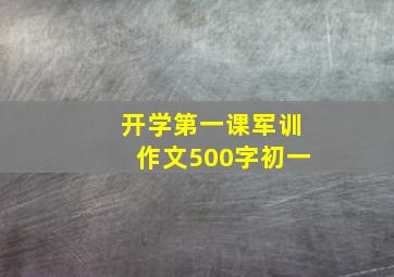 开学第一课军训作文500字初一