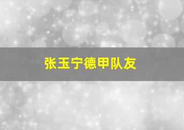 张玉宁德甲队友