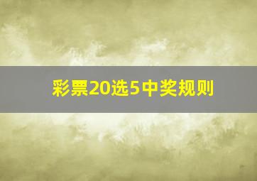 彩票20选5中奖规则