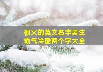 很火的英文名字男生霸气冷酷两个字大全