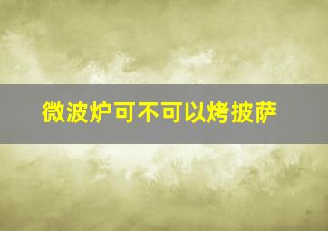 微波炉可不可以烤披萨