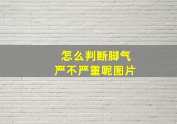 怎么判断脚气严不严重呢图片