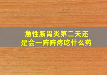 急性肠胃炎第二天还是会一阵阵疼吃什么药