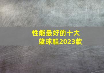 性能最好的十大篮球鞋2023款