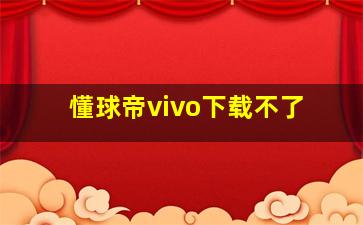 懂球帝vivo下载不了