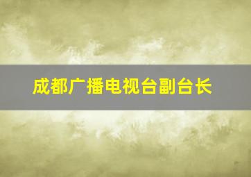 成都广播电视台副台长