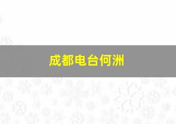 成都电台何洲