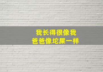 我长得很像我爸爸像坨屎一样