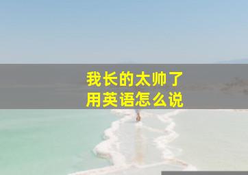 我长的太帅了用英语怎么说