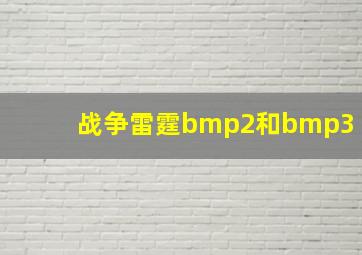 战争雷霆bmp2和bmp3