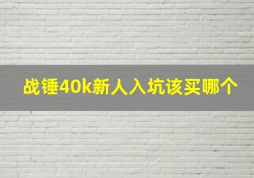 战锤40k新人入坑该买哪个