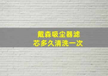 戴森吸尘器滤芯多久清洗一次