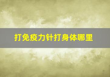 打免疫力针打身体哪里