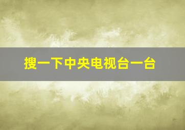 搜一下中央电视台一台