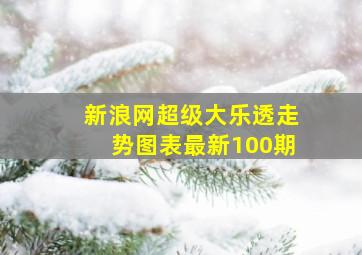 新浪网超级大乐透走势图表最新100期