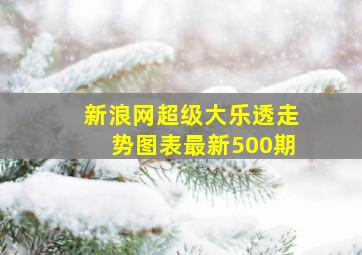 新浪网超级大乐透走势图表最新500期