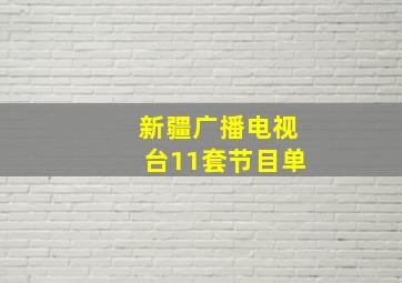 新疆广播电视台11套节目单