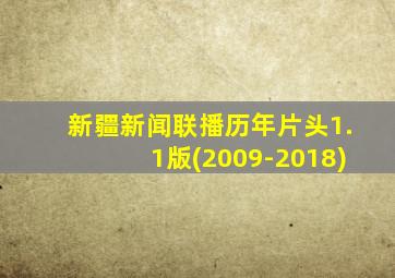 新疆新闻联播历年片头1.1版(2009-2018)