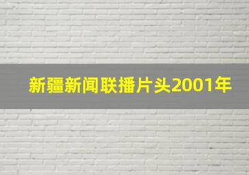 新疆新闻联播片头2001年