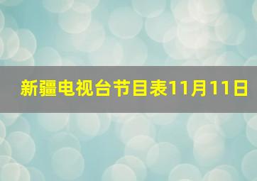 新疆电视台节目表11月11日