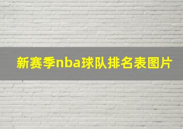 新赛季nba球队排名表图片