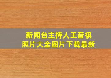 新闻台主持人王音祺照片大全图片下载最新