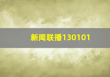 新闻联播130101