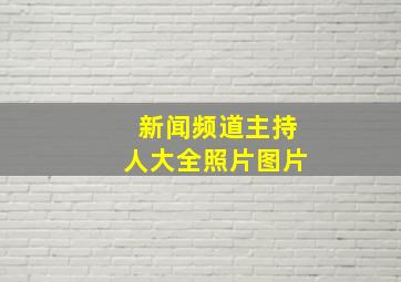 新闻频道主持人大全照片图片