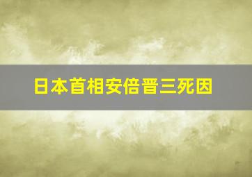 日本首相安倍晋三死因