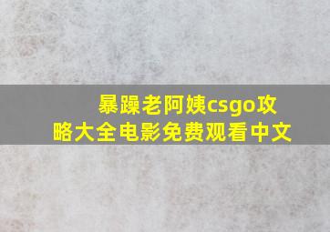 暴躁老阿姨csgo攻略大全电影免费观看中文