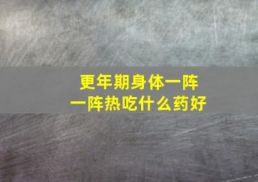 更年期身体一阵一阵热吃什么药好