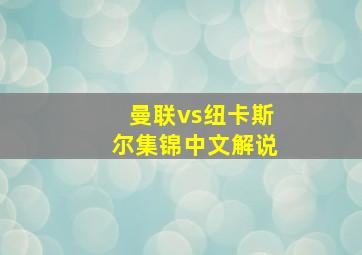 曼联vs纽卡斯尔集锦中文解说