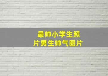 最帅小学生照片男生帅气图片