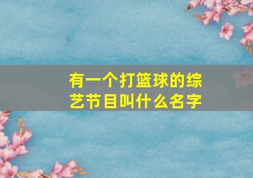 有一个打篮球的综艺节目叫什么名字