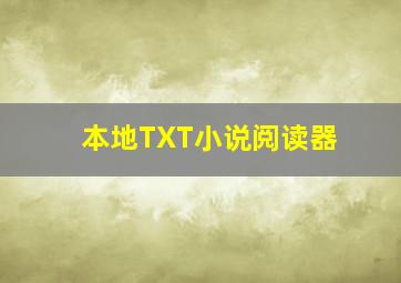 本地TXT小说阅读器