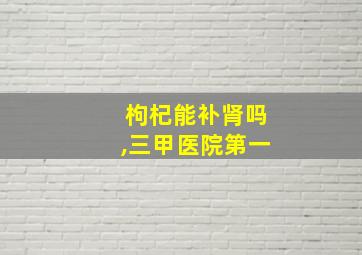 枸杞能补肾吗,三甲医院第一