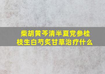 柴胡黄芩清半夏党参桂枝生白芍炙甘草治疗什么