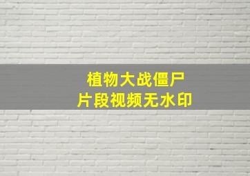 植物大战僵尸片段视频无水印