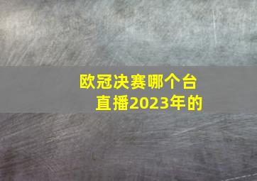 欧冠决赛哪个台直播2023年的